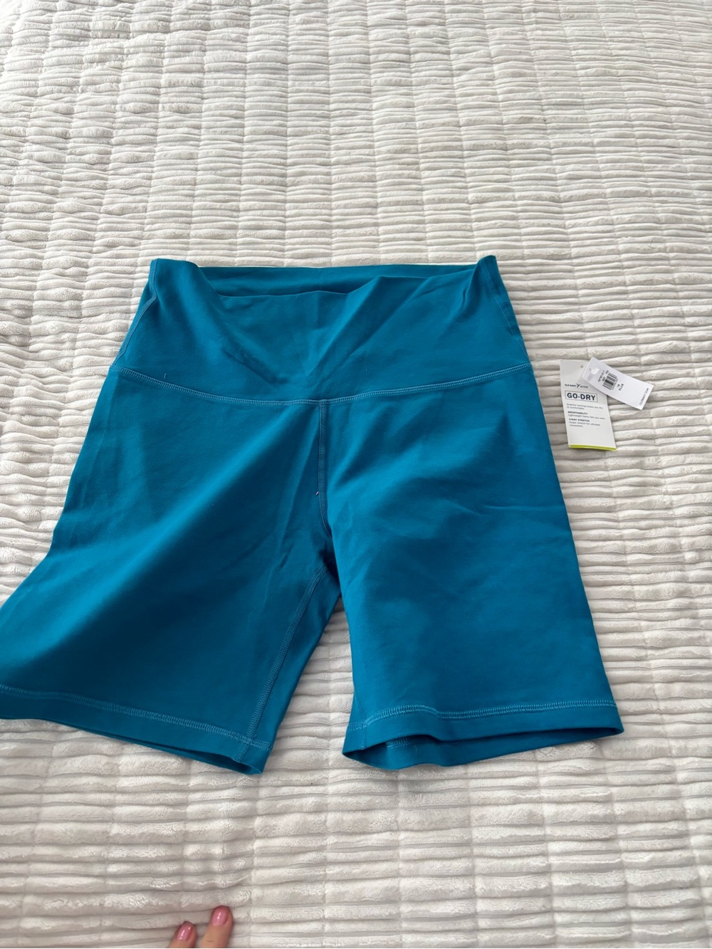 Old Navy Teal High-Waist Performance Bike Shorts